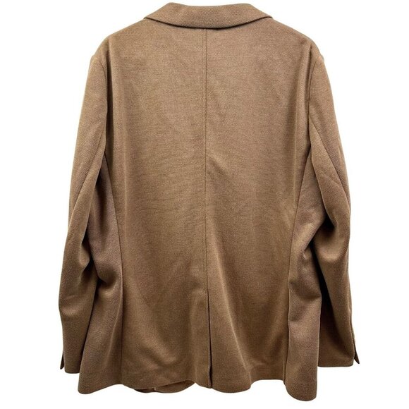 Paul Jones Men’s Casual Knit Blazer Jacket XL Camel Tan - NWT Lightweight Modern - Picture 3 of 7